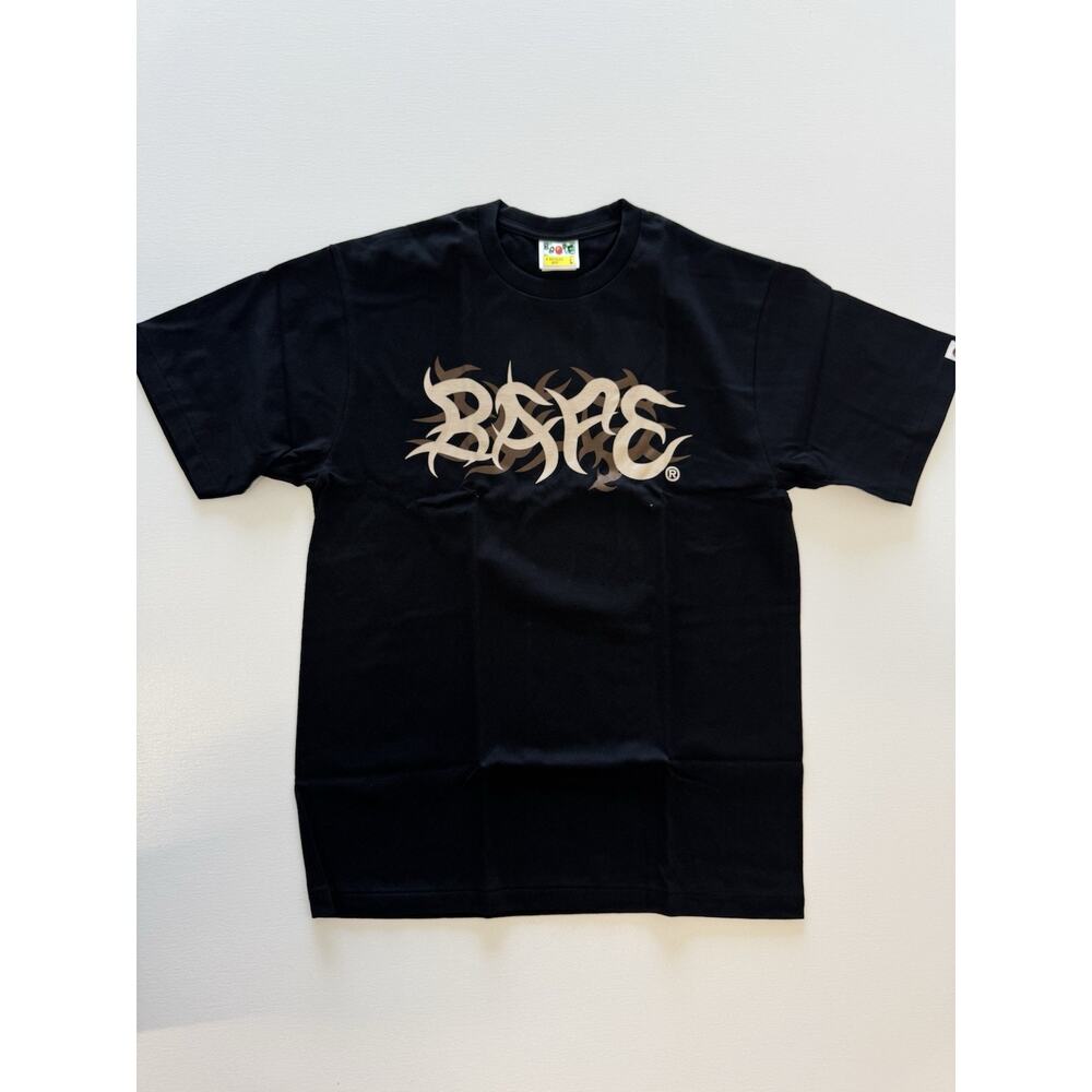 A Bathing Ape BAPE Trial Camo Logo Tee Black Large New